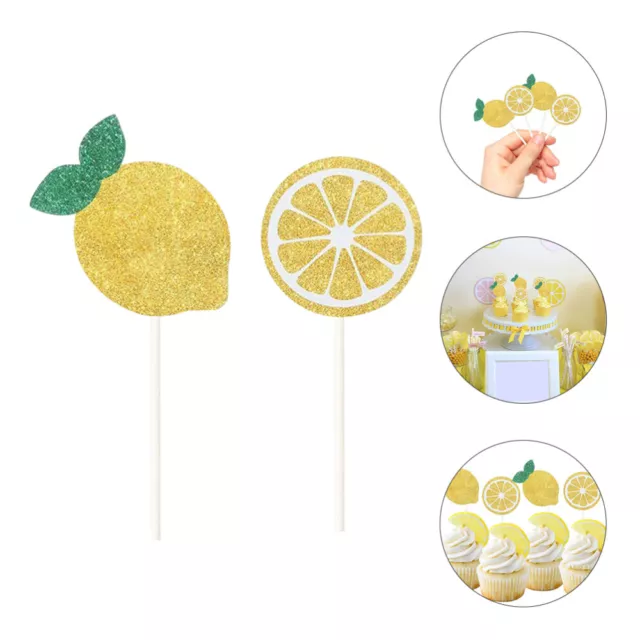 12 Pcs Dessert-Topper Kuchen Zitronen-Kuchen-Topper Zylinder