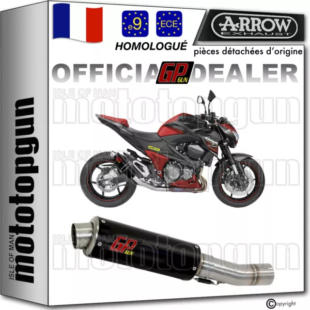 Arrow Pot Echappement Hom Gp2 Gp 2 Gpgun Noir Kawasaki Z-800 Z800 2014 14