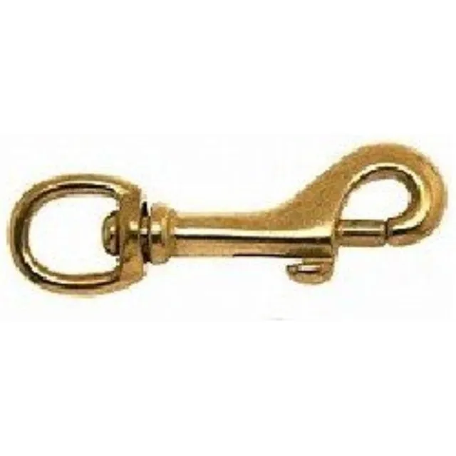 Campbell Chain Bolt Snap 40 Lb Polished Solid Bronze 2-15/16" Overall 1/2" Round