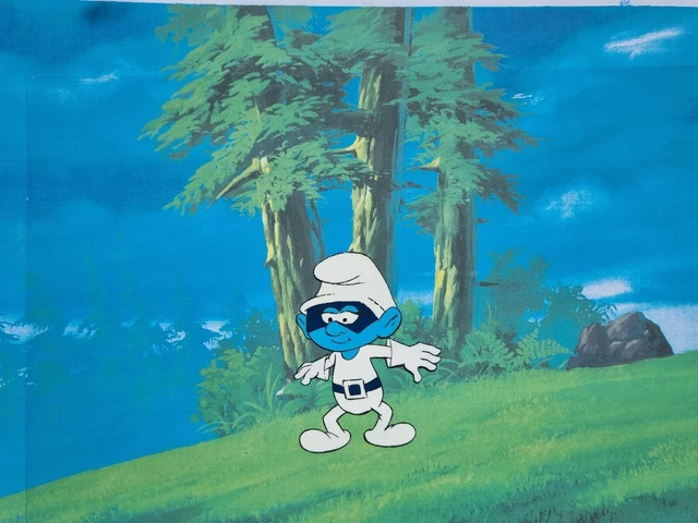 HANNA BARBERA VINTAGE Original 1980s TV SMURFS Animation Art Production ...