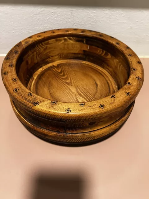 Wooden Bowl Handmade Salad/Multi-Purpose Bowl OOAK 10.5” x 4 Beautiful