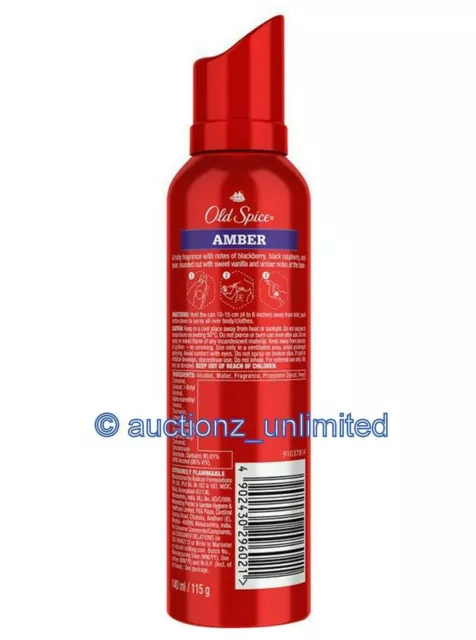 Old Spice Ambre Déodorant Spray 115 grammes (140 ml) Parfum Deo Bodyspray... 2