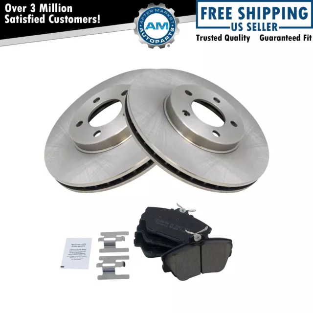 Front Disc Brake Pad & Rotor Kit Ceramic for Taurus Continental Cougar