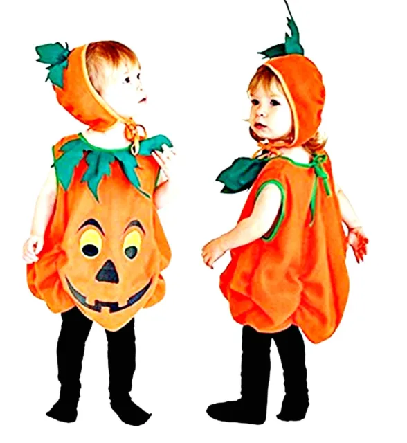 Costume Zucca Carnevale Halloween Vegetale Bambini per natale e compleanno