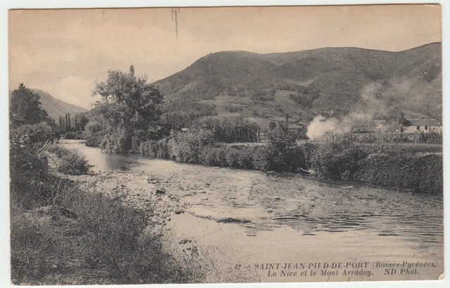Postcard Saint Jean Pied De Port La Nive Et Le Mont Arradoy