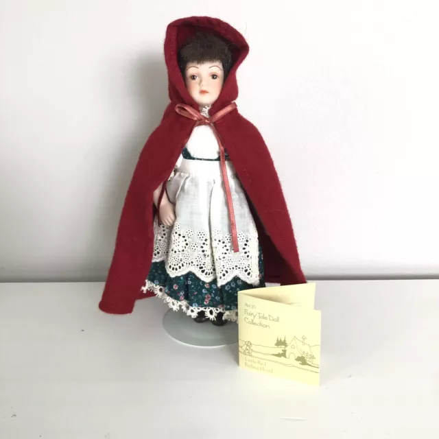Vintage Avon 1985 Little Red Riding Hood Fairy Tale Doll with stand