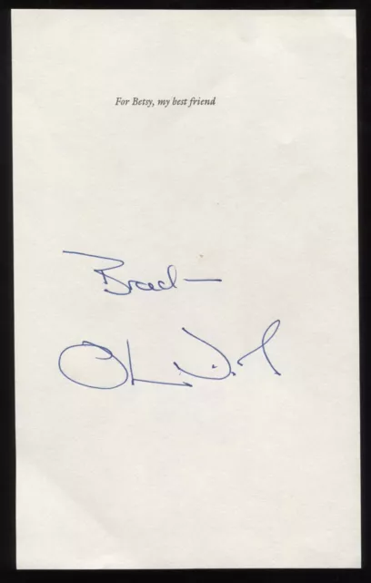 Oliver North Signed Book Page Cut Autographed Cut Signature