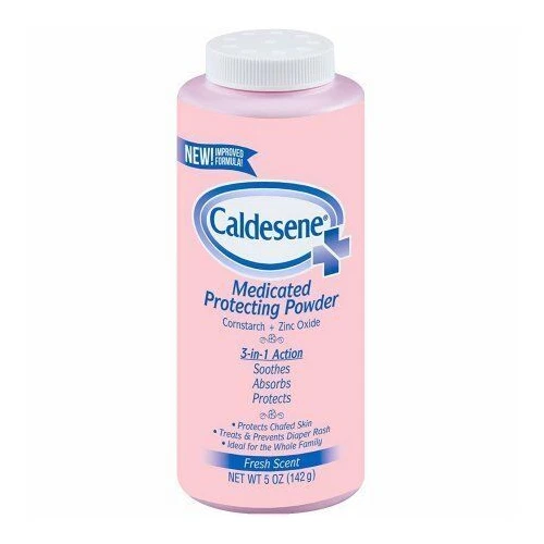 Caldesene 3-in-1 Action Medicated Protecting Powder Fresh Scent 5 Ounce 3 Pack