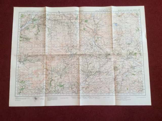 WW2 WAR OFFICE 1940 Battle of Britain Map Ribblesdale Yorkshire Dales ...