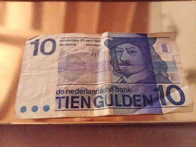 Banknote NIEDERLANDE - Tien Gulden 1968 - Geldschein Schein - 10