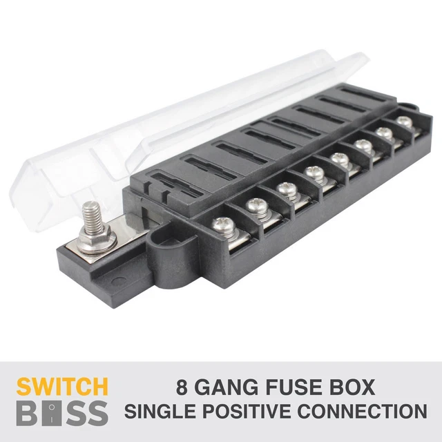 8 GANG FUSE Box Positive Block 12v 24v Terminal Holder Circuit for ATO ...