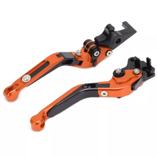 Orange Pair Motorbike Brake Clutch Levers CNC Aluminum Alloy Replacement For