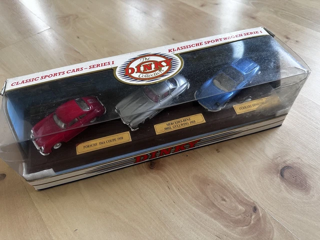 Collection Dinky Cars - Série 1 Sportives Porsche Mercedes Ferrari - Boîte Abîmée