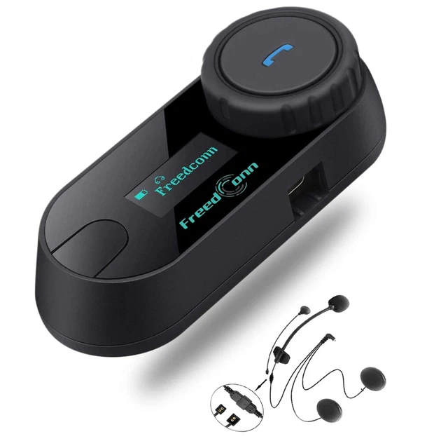 FREEDCONN TCOM SC Motorcycle Intercom 800M Bluetooth Helmet Headset £44 ...