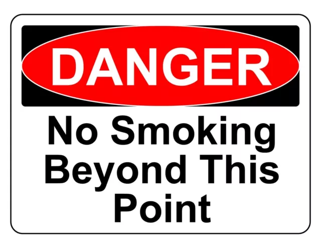 Danger No Smoking Beyond This Point Osha Decal Safety Sign Sticker 3M Usa Made