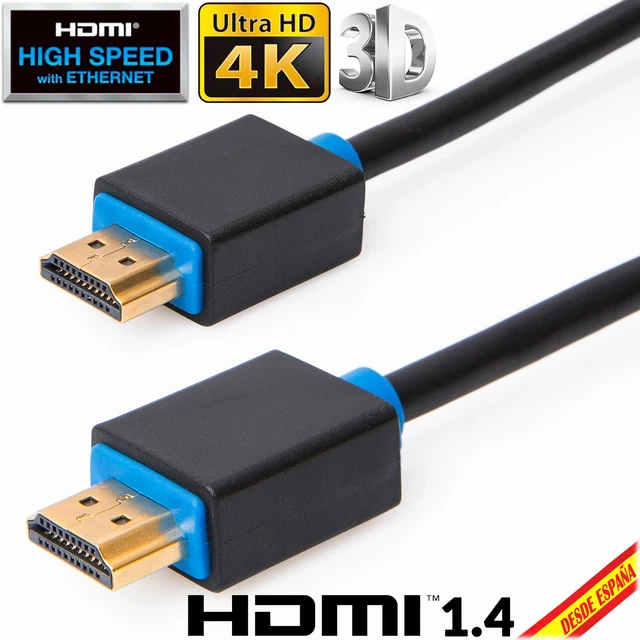 CABLE HDMI v1.4 de 1.5 o 10 MT 3D 1080P 4K Conectores 24K Retorno Audio ETHERNET