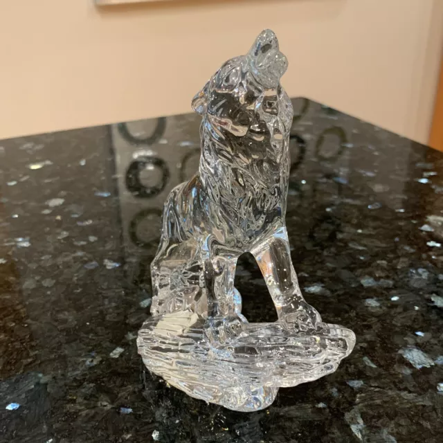 Princess House Wonders Of The Wild 24% Lead Crystal Wolf Statue Figurine 997 2
