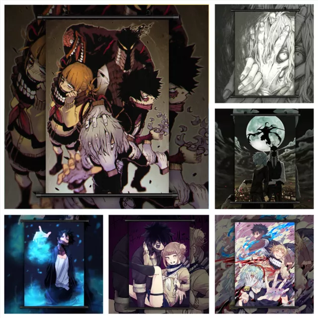 Boku no My Hero Academia Shigaraki Tomura Himiko Toga Dabi Anime Poster Scroll