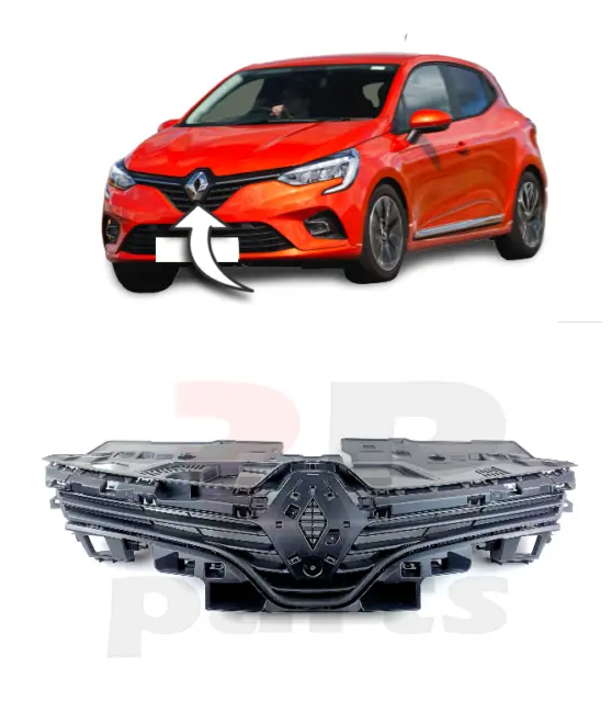 For Renault Clio Mk4 2016 - 2019 New Front Bumper Center Grill Black