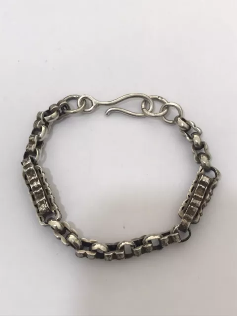 antique victorian sterling silver bracelet Stamped Lion Passant