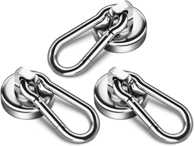 50LBS Strong Magnetic Hooks Heavy Duty, Magnets with Swivel Carabiner Hooks