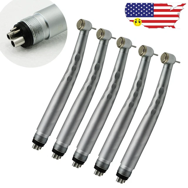 5X Dental Fast High Speed Handpiece Standard head Push 3 Water Spray 4 Hole CE