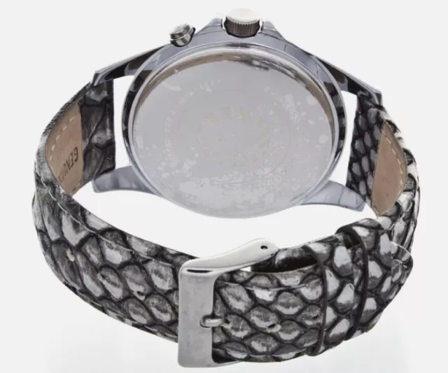 Anne Klein Womens $195 Snake Print Leather Band Silver Mop Dial Watch 1937Mpgy 2