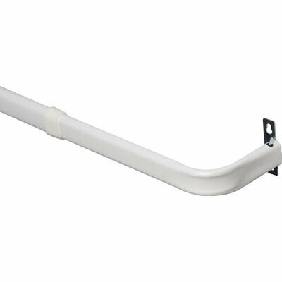 Heavy Duty Single Standard White Color Adjustable Curtain Rod Hardware Included