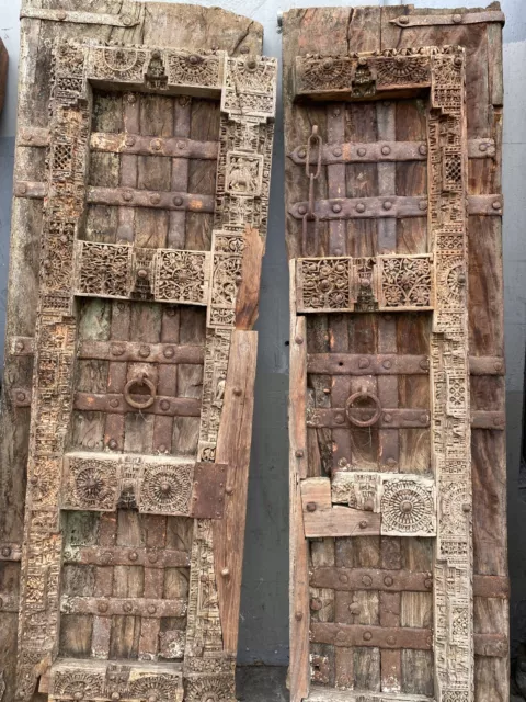 Old Rustic Wood Doors Aztec Morrocan Style Gothic Hardware 72x42