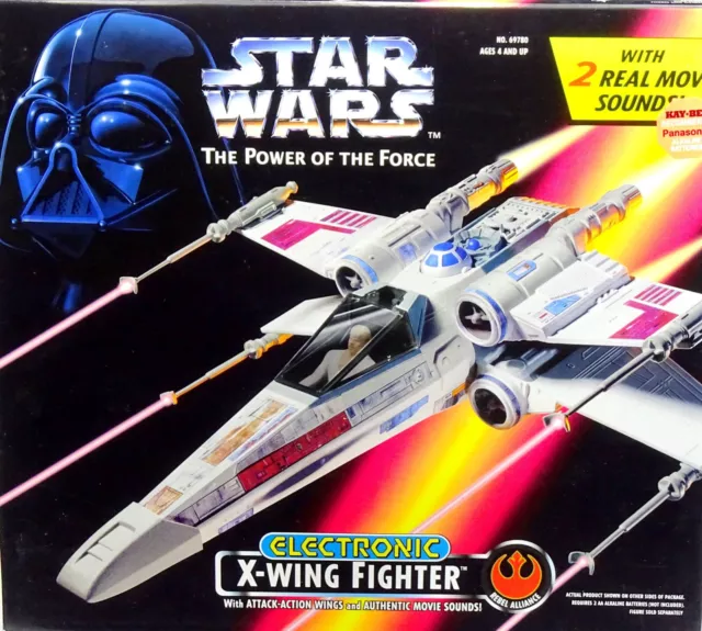X-Wing Fighter Electronic Sounds Star Wars Power Of The Force Tonka 1995 Sigillato