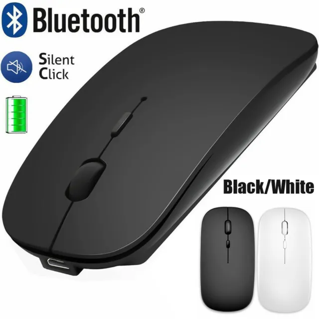 2.4G Wireless Mouse Bluetooth 5.0 Dual Mode Silent Mice For PC Laptop Win10 Mac