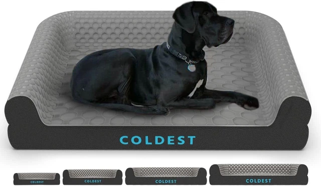 Coldest Cozy Dog Bed - Cooling Small, Medium Large Dogs Beds - Best for Washable