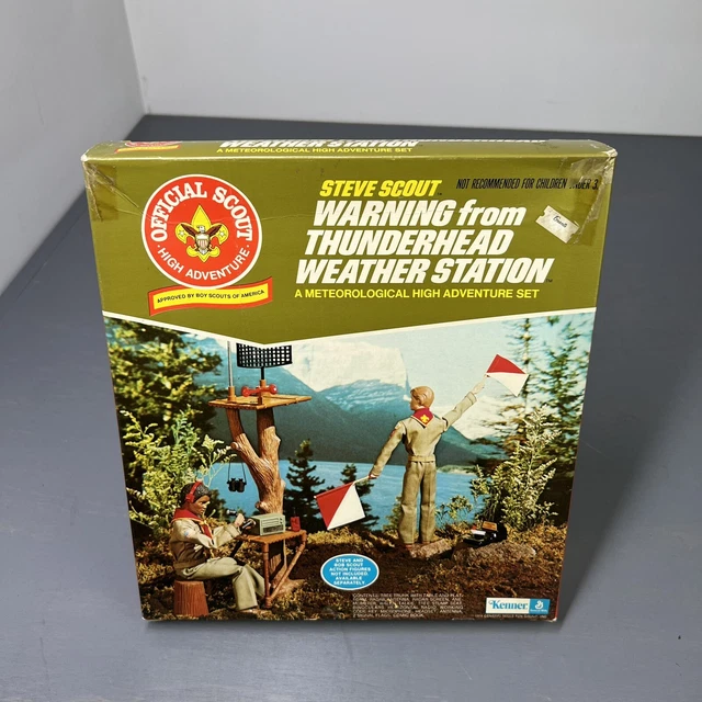 Vintage 1974 Steve Scout Warning From Thunderhead Weather Station Figure Set NEW