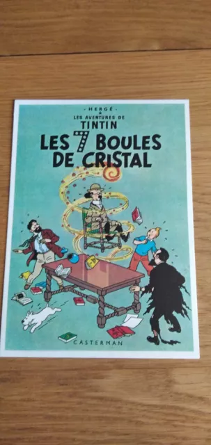 Carte postale TINTIN  ,  Hergé  , "Les 7 boules de cristal"  , 1984