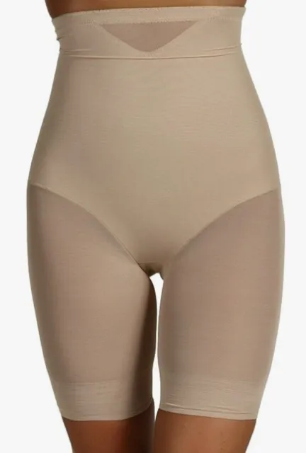 NWT MIRACLESUIT WOMEN'S Shapewear Hi-Waist Thigh Slimmer, Nude