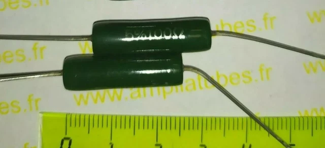 Résistances Bobinées 100 Ohm 3W - Lot De 2 Pièces - Parfaites Pour L'électronique DIY