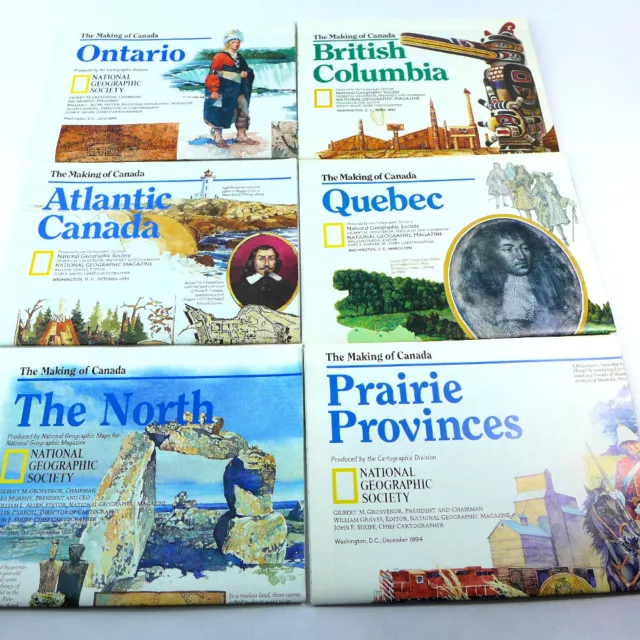 Making of Canada lot – 6 Maps National Geographic