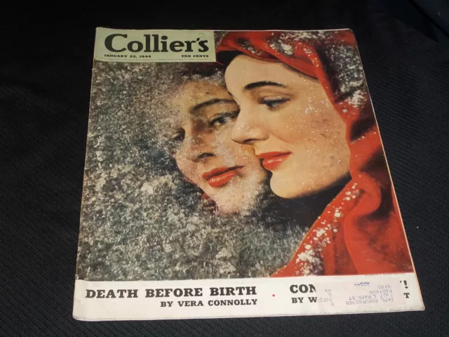 1944 January 22 Collier's Magazine Nice Cover & Full Page Ads - E 1286