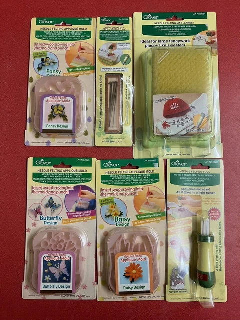Herramientas y accesorios de fieltro con aguja de trébol