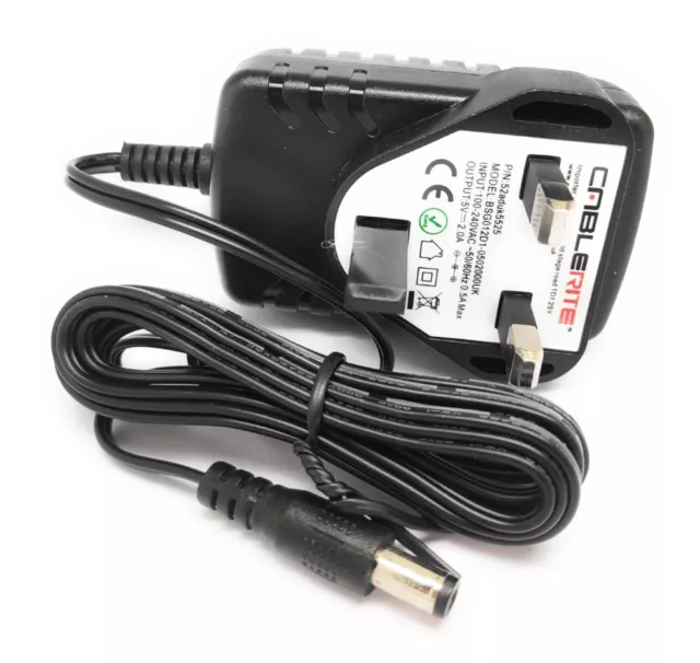 To Fit T95Z Plus S912 UK Android Box Power Supply Adapter Plug 5V 2A AC DC UK