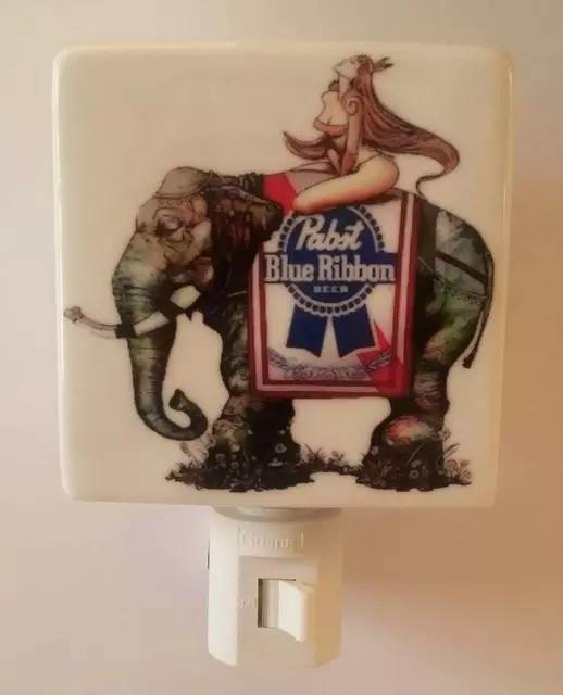 Charming Pabst Blue Ribbon Beer Porcelain Night Light # 3