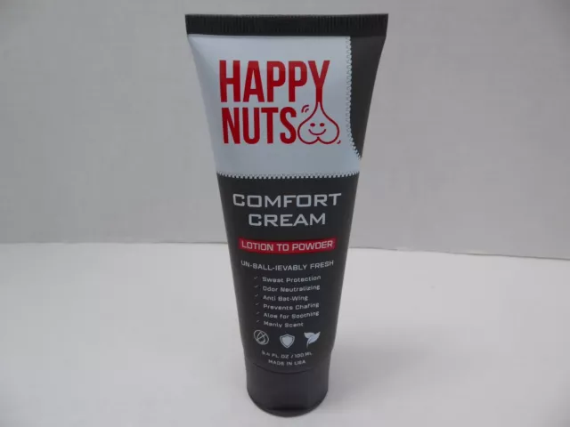 NUEVO Happy Nuts Crema Bola Confort Desodorante para Hombres Anti-Razaduras Sudor 3,4 OZ