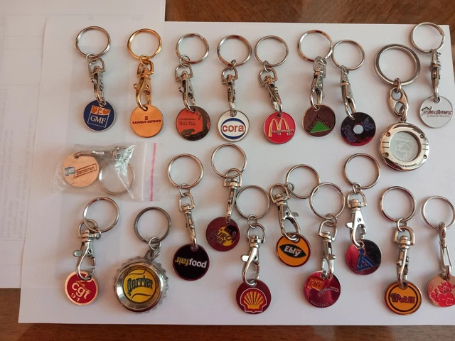 Porte-clés Jetons De Caddie En Acrylique - Lot De 20, Gravés "Belle Journée", Cadeaux Pratiques Pour Courses Et Anniversaires