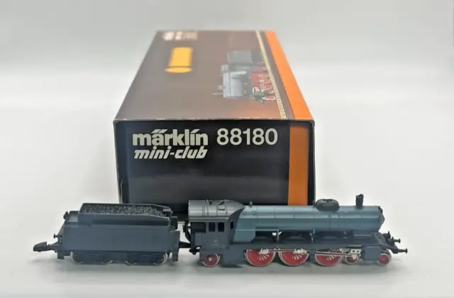 Z Scale Marklin Mini-Club 88180 Steam Locomotive With Tender Original Box
