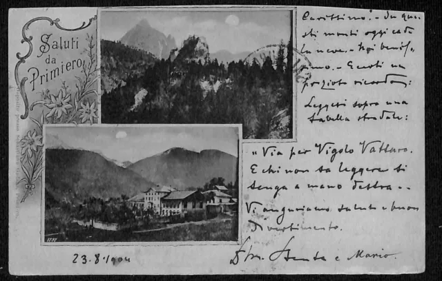 ab5791 - CARTOLINA  D'EPOCA - Trento Provincia : PRIMIERO 1904