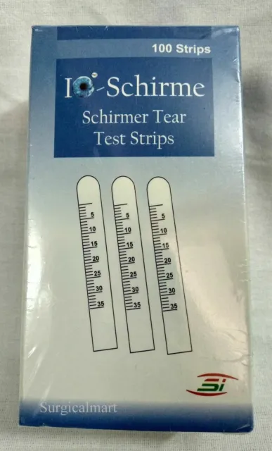 100 Diagnostic Schirmer Tear Test Strips Individual Sterile Pack Lot Set 3 Box