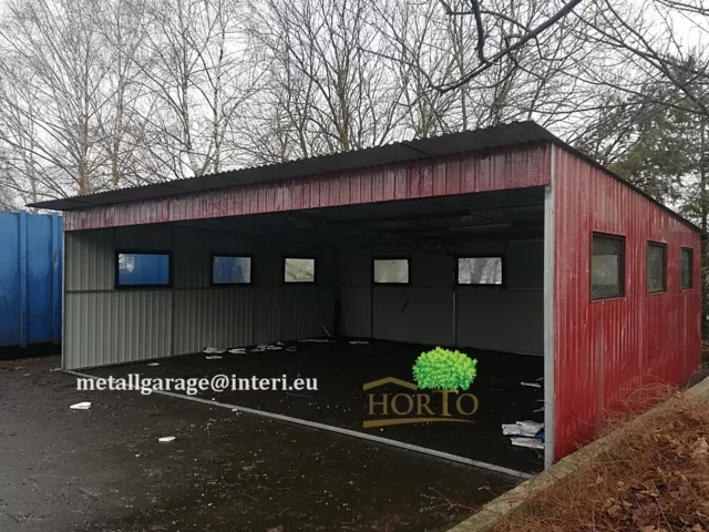 CARPORT Blechgarage Abstellplatz Großhalle Fertighalle Container Stahlhalle*