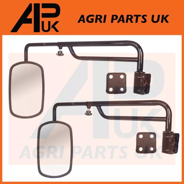 PAIR Telescopic Mirror Arms & Head for Zetor Deutz Landini David Brown Tractor