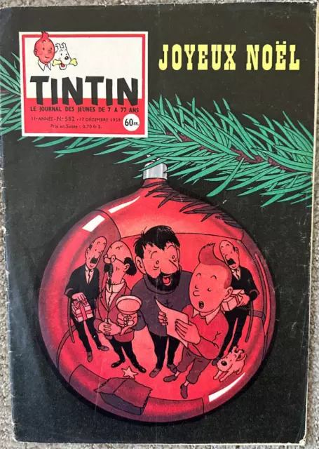 Le Journal de Tintin Joyeux Noel  Merry Christmas December 1959 #582