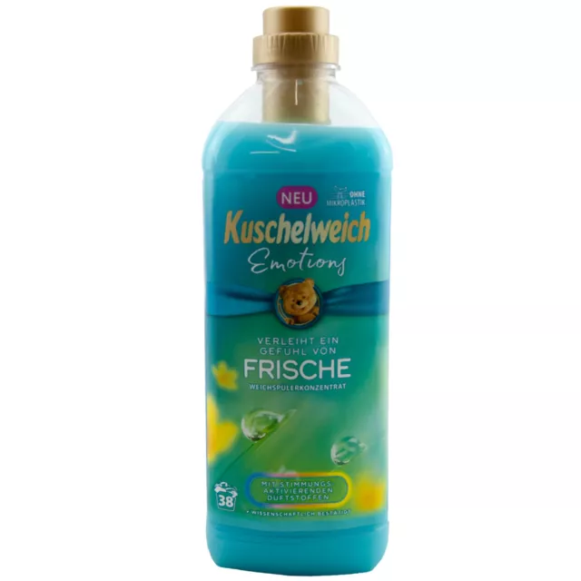 Kuschelweich Adoucissant Frais 1 X 1L pour 38 Lavages Jusqu'À 8 Semaines Frais